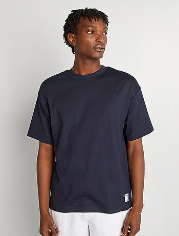 T-shirt scollo tondo in cotone