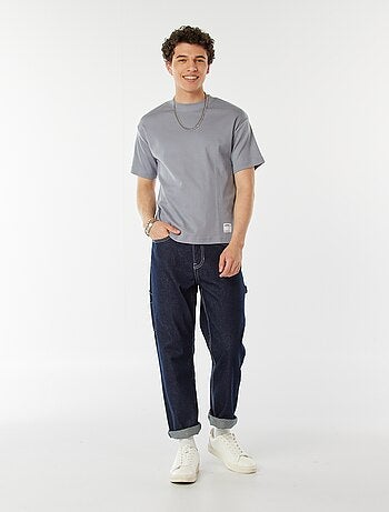 T-shirt scollo tondo in cotone