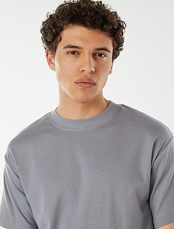 T-shirt scollo tondo in cotone