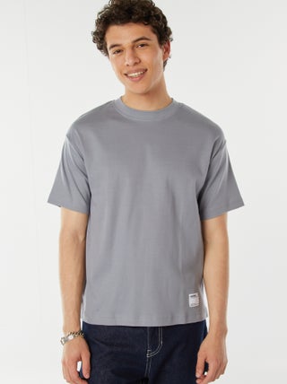 T-shirt scollo tondo in cotone