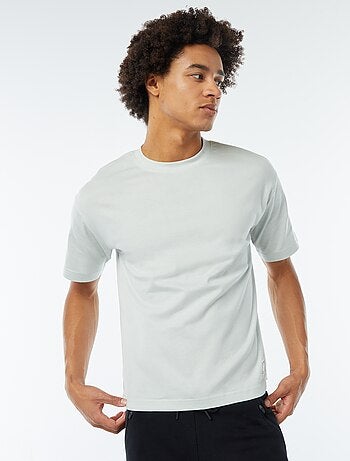 T-shirt scollo tondo in cotone