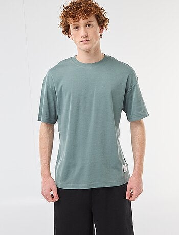 T-shirt scollo tondo in cotone