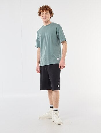 T-shirt scollo tondo in cotone