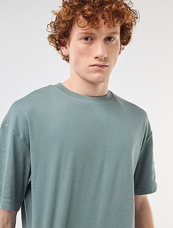 T-shirt scollo tondo in cotone