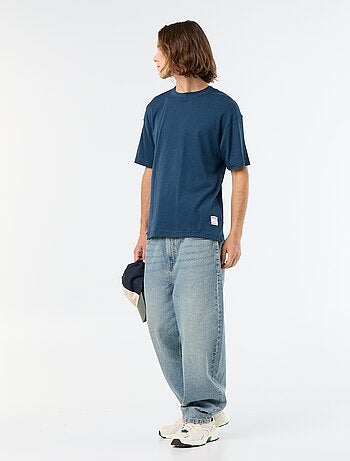 T-shirt scollo tondo in cotone