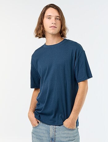 T-shirt scollo tondo in cotone