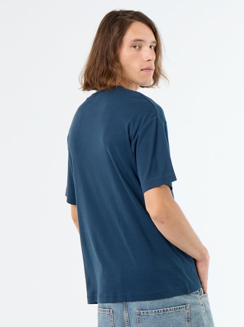 T-shirt scollo tondo in cotone - Kiabi