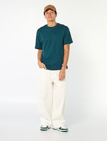 T-shirt scollo tondo in cotone