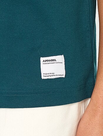 T-shirt scollo tondo in cotone