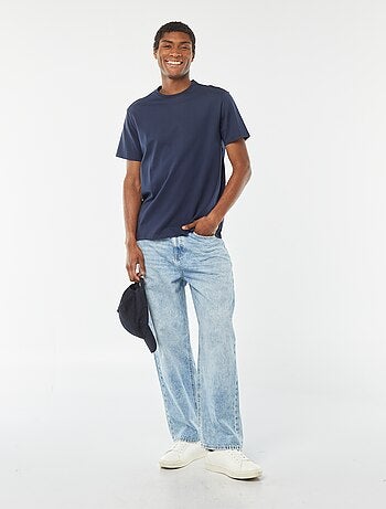 T-shirt scollo tondo in cotone