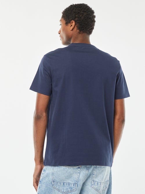 T-shirt scollo tondo in cotone - Kiabi