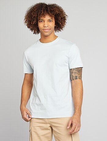 T-shirt scollo tondo in cotone
