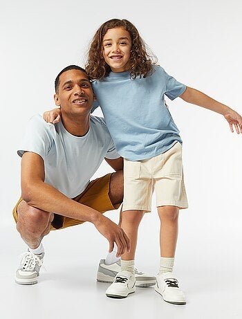 T-shirt scollo tondo in cotone