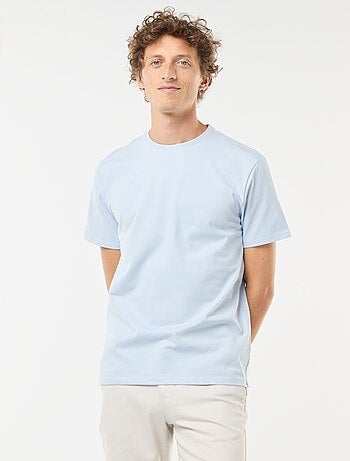 T-shirt scollo tondo in cotone