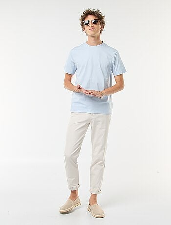 T-shirt scollo tondo in cotone