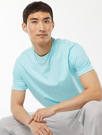 T-shirt scollo tondo in cotone