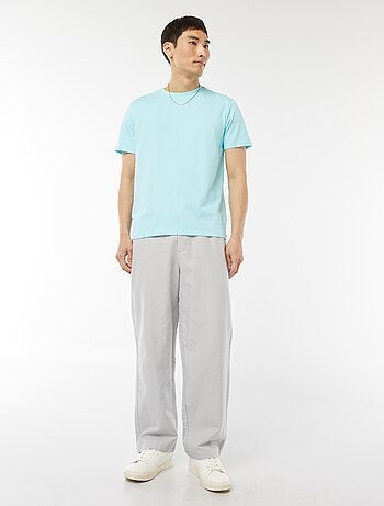 T-shirt scollo tondo in cotone