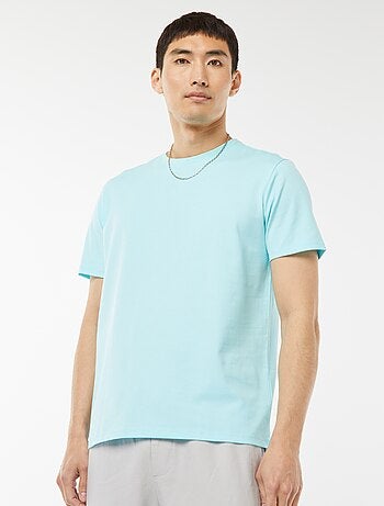 T-shirt scollo tondo in cotone