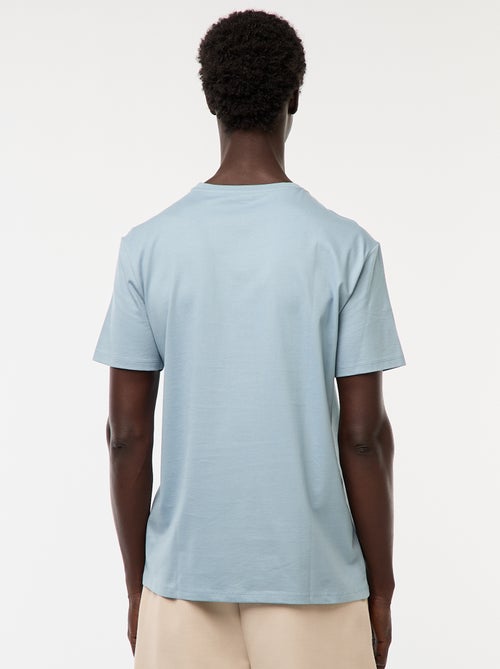 T-shirt scollo tondo in cotone - Kiabi