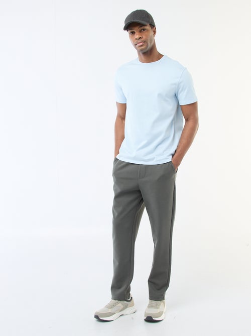 T-shirt scollo tondo in cotone - Kiabi