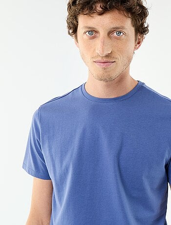 T-shirt scollo tondo in cotone
