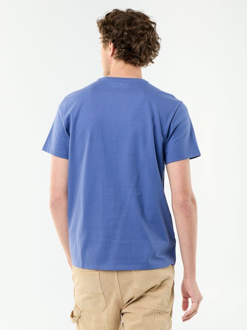 T-shirt scollo tondo in cotone - Kiabi