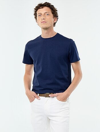 T-shirt scollo tondo in cotone