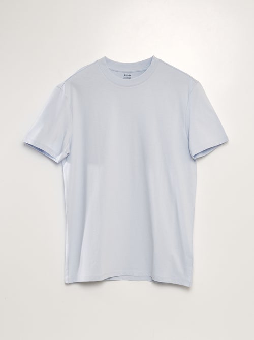 T-shirt scollo tondo in cotone - Kiabi