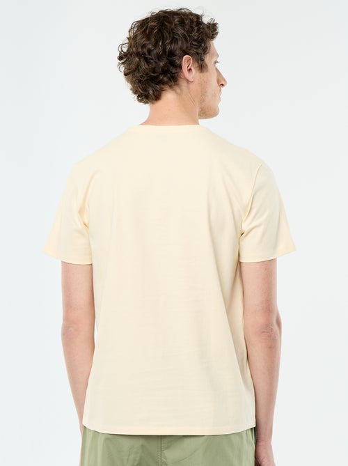 T-shirt scollo tondo in cotone - Kiabi