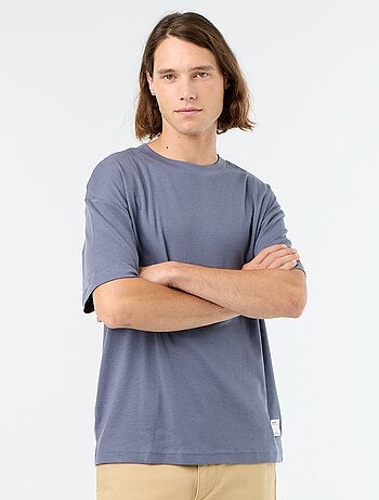 T-shirt scollo tondo in cotone