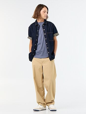 T-shirt scollo tondo in cotone