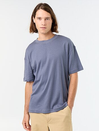 T-shirt scollo tondo in cotone