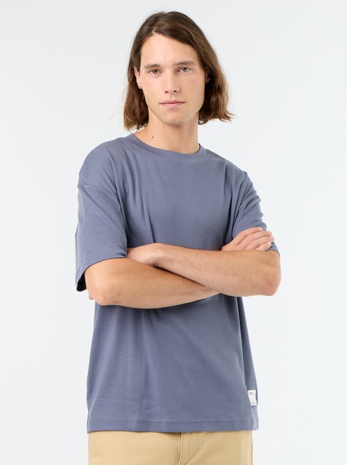 T-shirt scollo tondo in cotone - Kiabi T-shirt scollo tondo in cotone - Kiabi