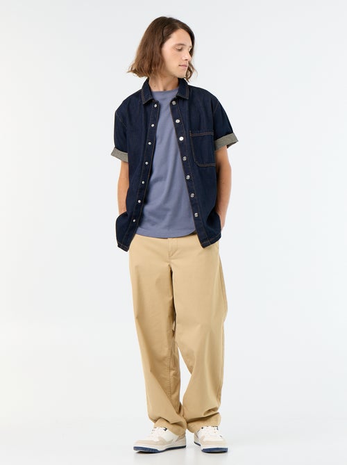 T-shirt scollo tondo in cotone - Kiabi T-shirt scollo tondo in cotone - Kiabi