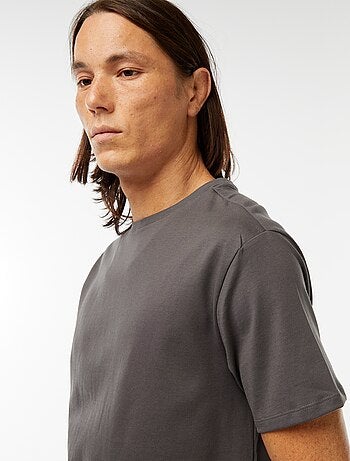 T-shirt scollo tondo in cotone