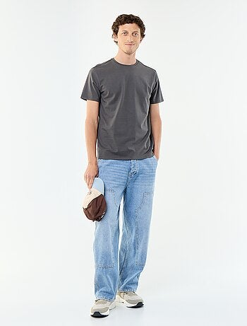 T-shirt scollo tondo in cotone
