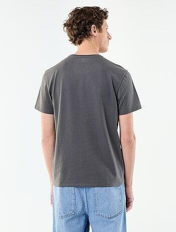 T-shirt scollo tondo in cotone