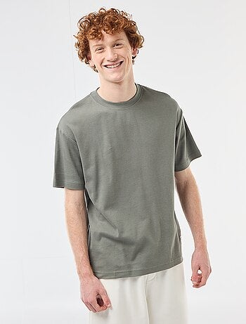 T-shirt scollo tondo in cotone