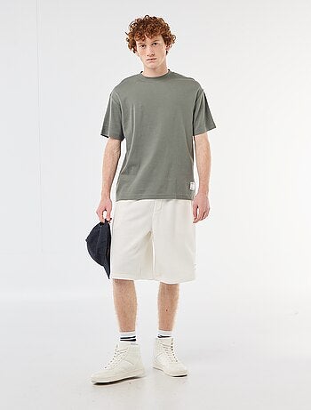 T-shirt scollo tondo in cotone