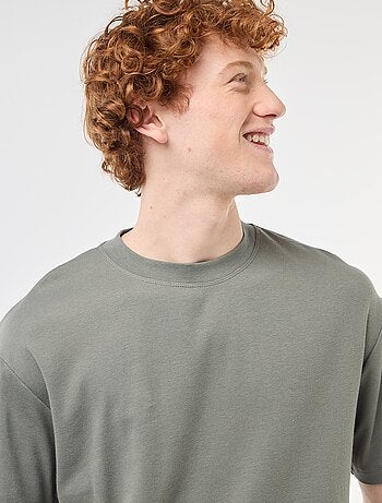 T-shirt scollo tondo in cotone