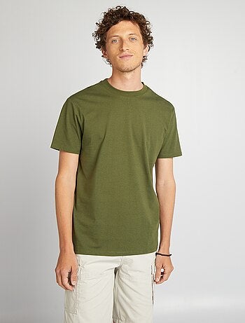 T-shirt scollo tondo in cotone