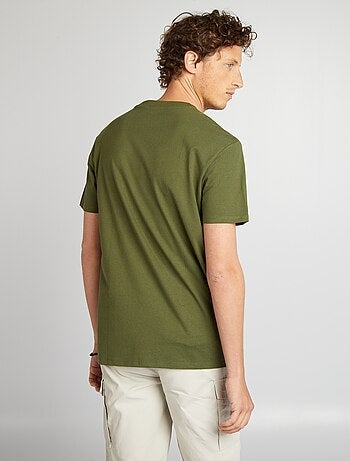 T-shirt scollo tondo in cotone