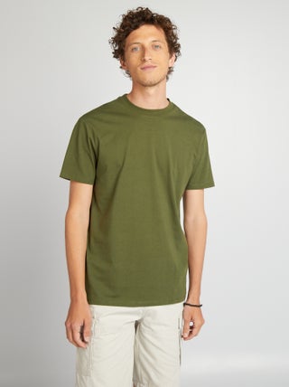 T-shirt scollo tondo in cotone