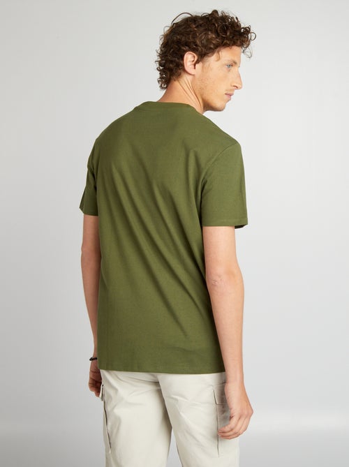 T-shirt scollo tondo in cotone - Kiabi