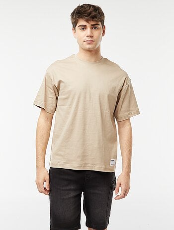 T-shirt scollo tondo in cotone