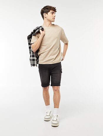 T-shirt scollo tondo in cotone