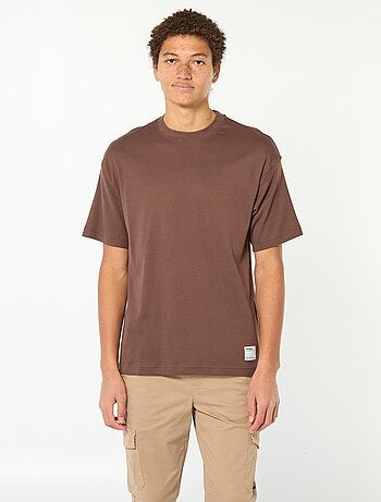 T-shirt scollo tondo in cotone