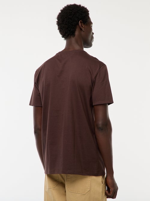 T-shirt scollo tondo in cotone - Kiabi