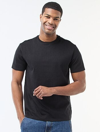 T-shirt scollo tondo in cotone