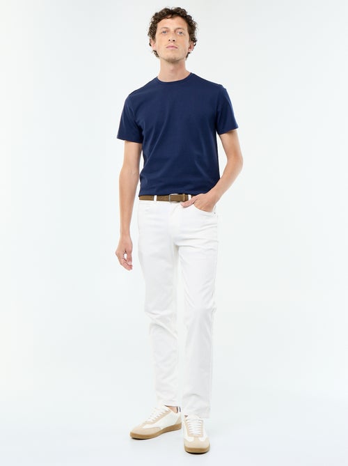 T-shirt scollo tondo in cotone - Kiabi